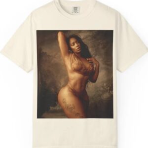 Charlotte Draped Unisex Garment-Dyed T-shirt