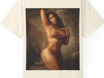 Charlotte Draped Unisex Garment-Dyed T-shirt